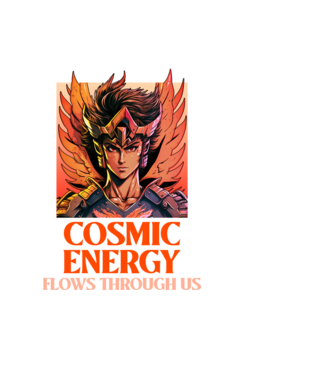 Cosmic energy minta fekete pólón