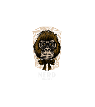 Nerd minta fehér pólón