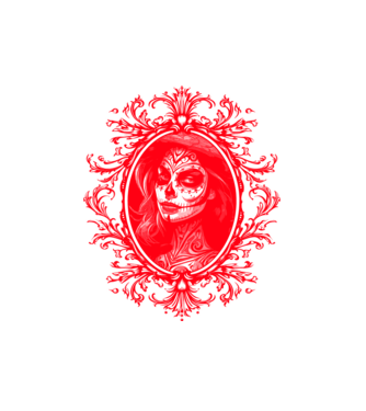 Red horror minta fehér pólón