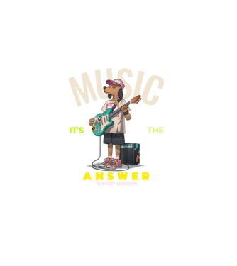 Music minta fekete pólón