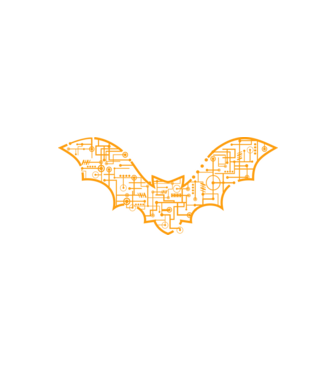 Electric Bat minta fekete pólón