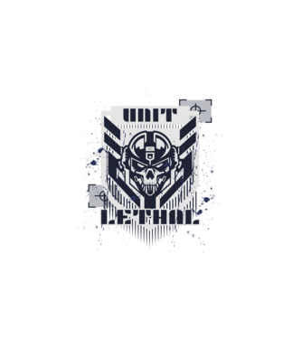 military-emblem-with minta fehér pólón