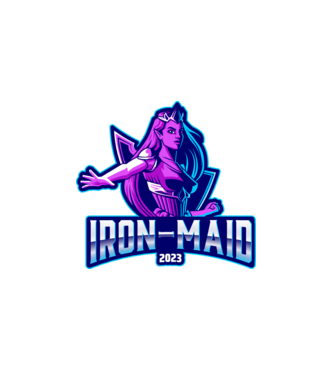 2023 Ironmaid minta fehér pólón
