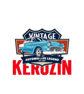 Kerozin Vintage 01 minta fehér pólón