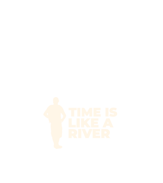 Time like a river minta fehér pólón