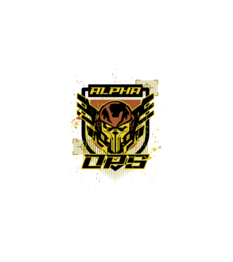 game-inspired minta fekete pólón