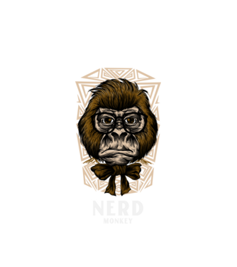 Nerd minta fehér pólón