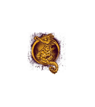sea horse rt minta fehér pólón
