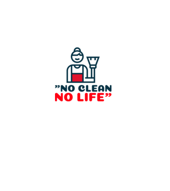 No clean-No life minta homokszín pólón