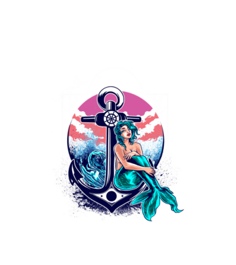 Marine MERMAID 2 minta fehér pólón