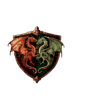 two-dragons minta fekete pólón