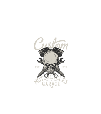 Kerozin Skull 03 minta fekete pólón