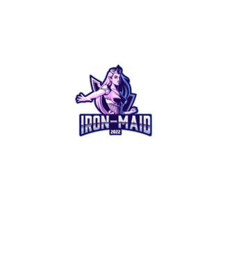 Iron Maid2 minta sötétkék pólón