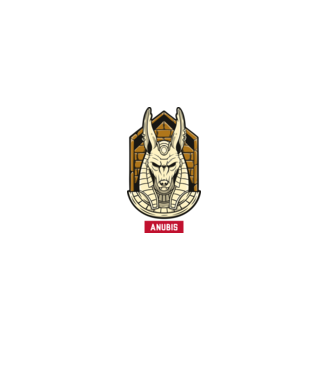 Anubis 01 minta királykék pólón