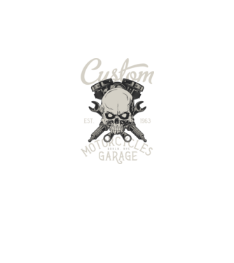 Kerozin Skull 03 minta fekete pólón