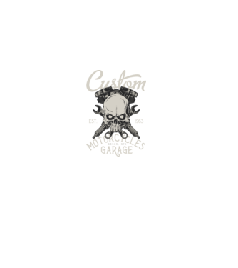 Kerozin Skull 03 minta fekete pólón