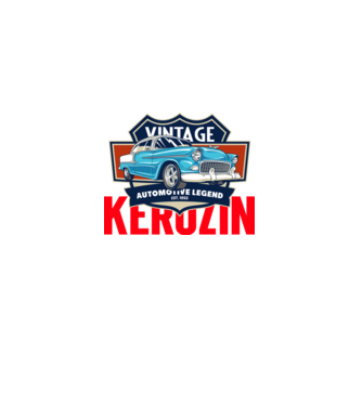 Kerozin Vintage 01 minta fekete pólón