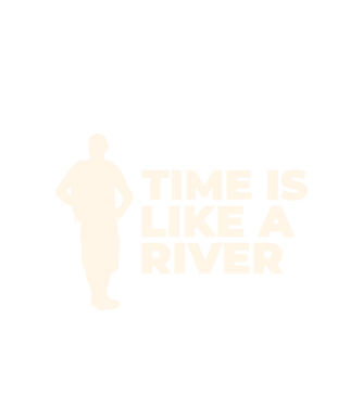 Time like a river minta fehér pólón
