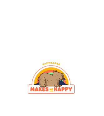 Capybara happy minta fehér pólón