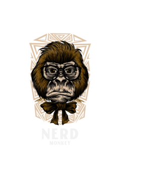 Nerd minta fekete pólón