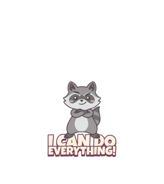 raccoon-illustration minta piros pólón