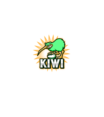 S Kiwi 01 minta fekete pólón