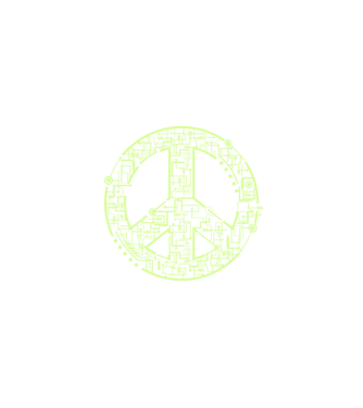 Electric Peace minta fekete pólón