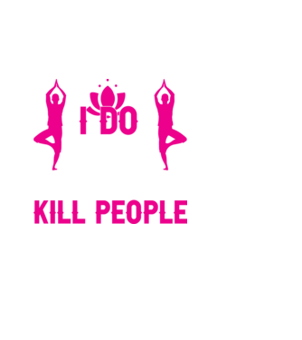 YOGA DON'T KILL minta fekete pólón