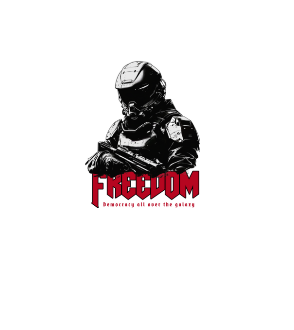 Soldier-graphic-inspired-by-a-shooters minta piros pólón
