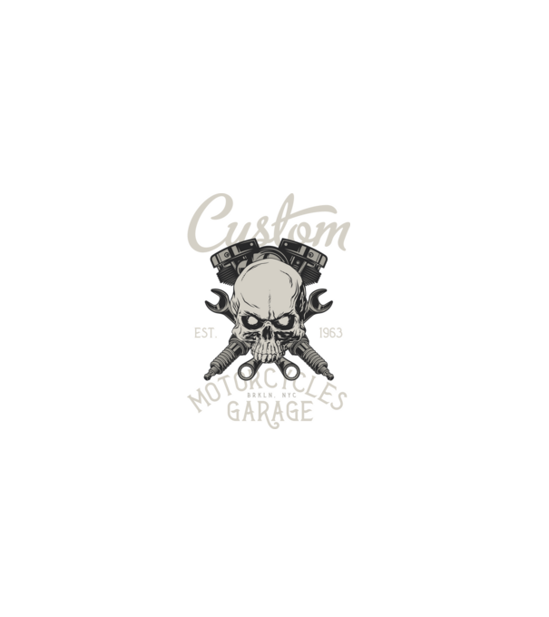 Kerozin Skull 03 minta fekete pólón