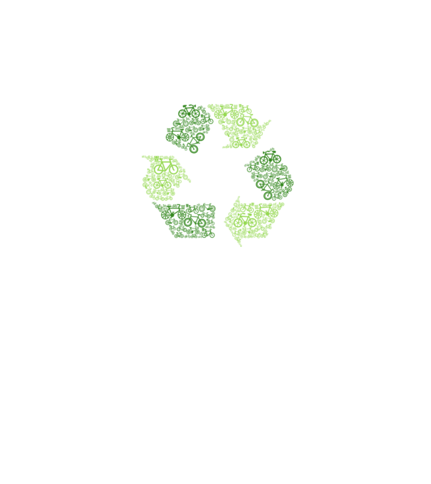 Recycling minta sötétkék pólón