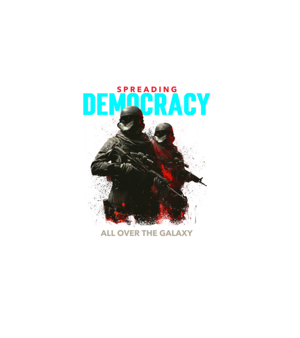 Democracy minta sötétkék pólón