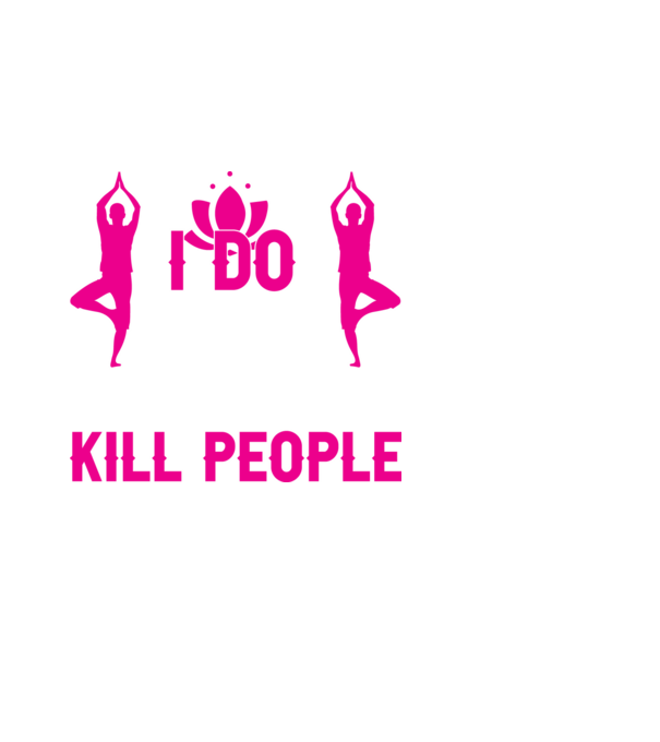 YOGA DON'T KILL minta fehér pólón