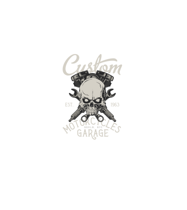 Kerozin Skull 03 minta fekete pólón
