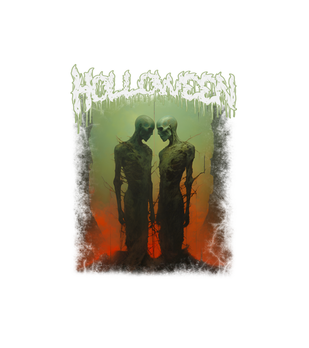 skeletons-in-a-horror-setting 10 minta fehér pólón
