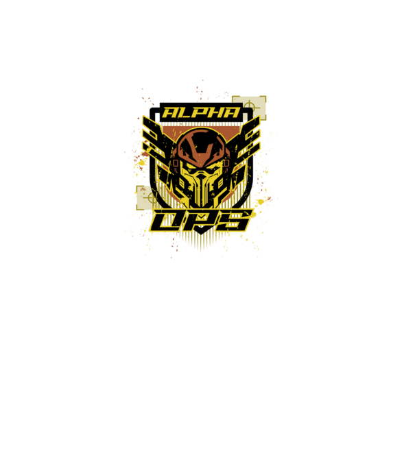 game-inspired minta fekete pólón