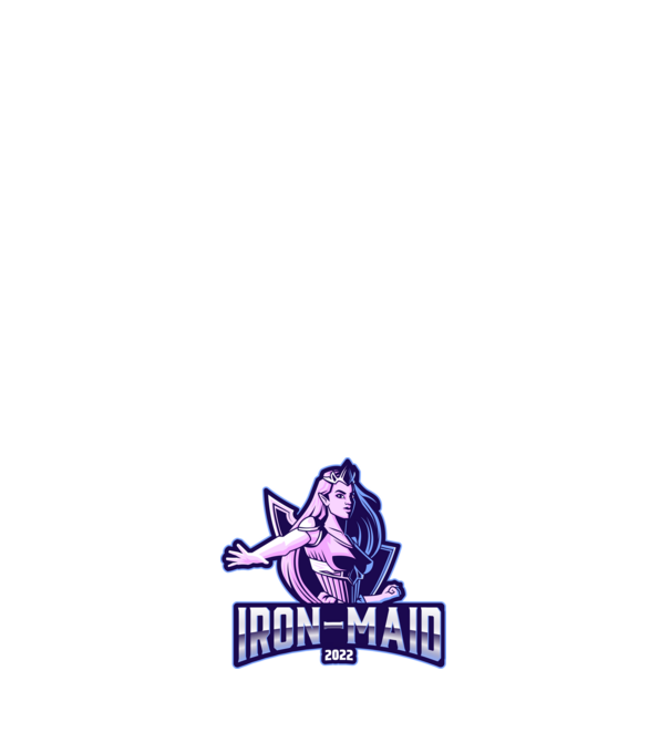 Iron Maid2 minta fehér pólón