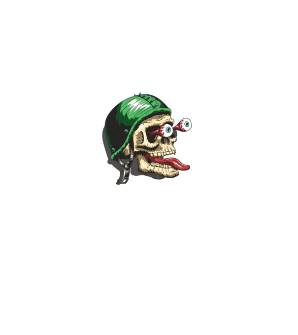 Kerozin Skull 02 minta fekete pólón