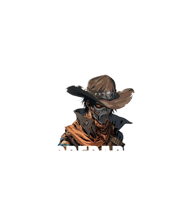an-apocalyptic-cowboy minta piros pólón