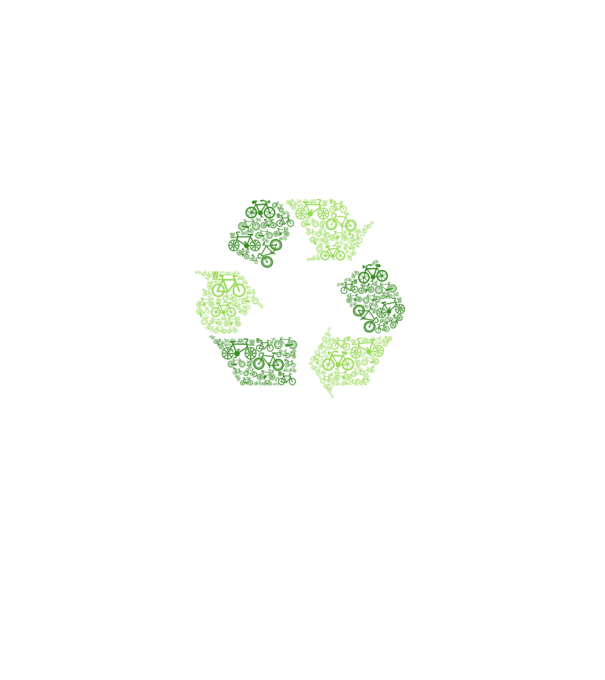 Recycling minta fekete pólón