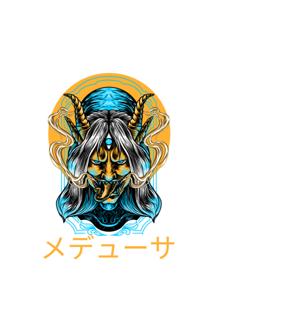 japanese-monster-05 minta fekete pólón