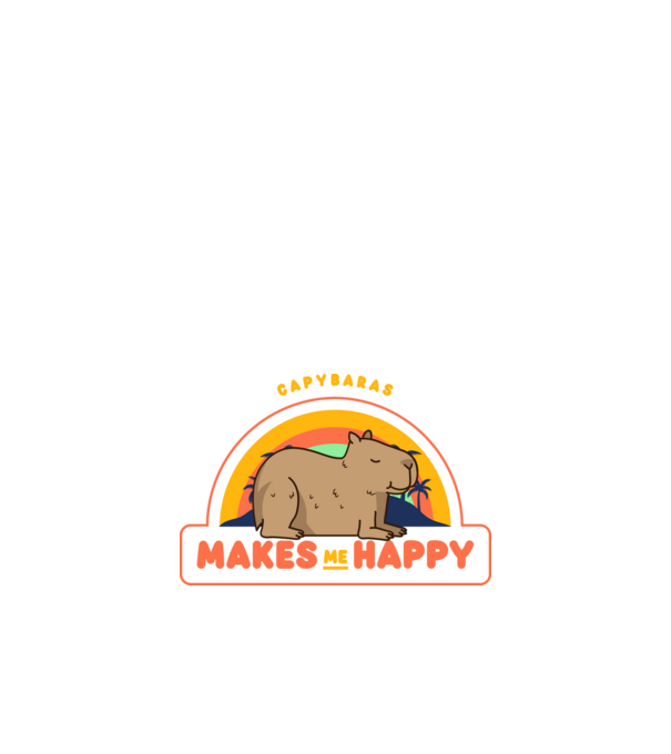 Capybara happy minta fekete pólón