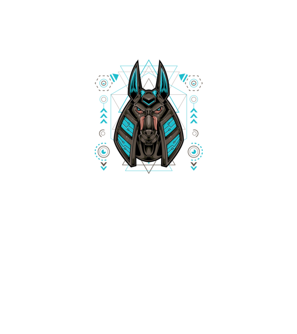 anubis head robotic minta fekete pólón
