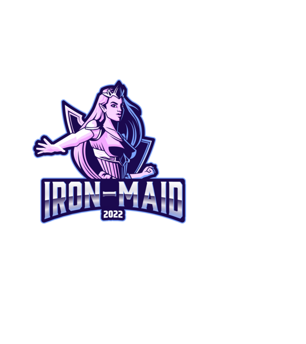 Iron Maid2 minta fehér pólón