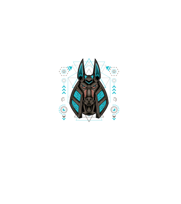 anubis head robotic minta fekete pólón