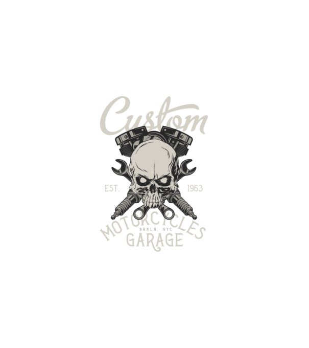 Kerozin Skull 03 minta fekete pólón