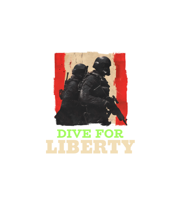 Dive for liberty minta fehér pólón