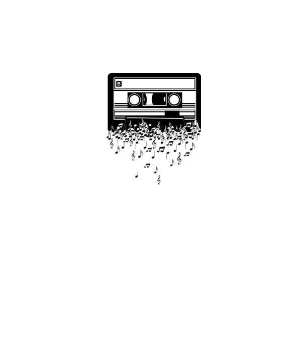 Cassette retro minta szürke pólón