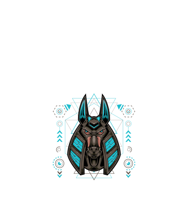 anubis head robotic minta fekete pólón