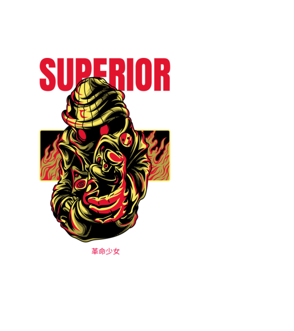 Superior 11 minta fekete pólón